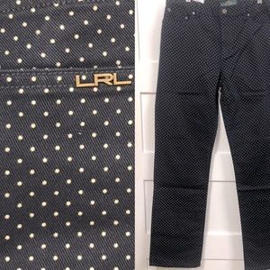 PANTS Ralph Lauren Jeans Co. Navy/cream polka dots